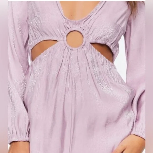 I Love Crazy Lilac Cutout Jumpsuit - Picture 4 of 8